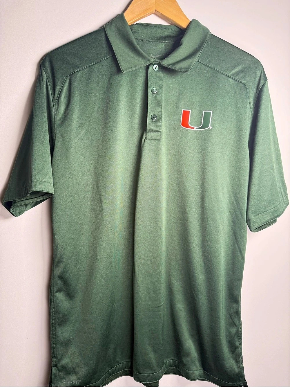 Nike Dri-FIT Miami Hurricanes Polo Green & Orange